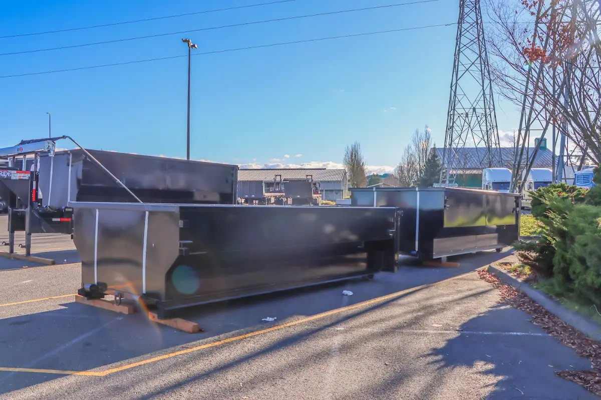 Roll-off dumpster ready for waste disposal at job site for Construction Dumpster Rental in East Fishkill